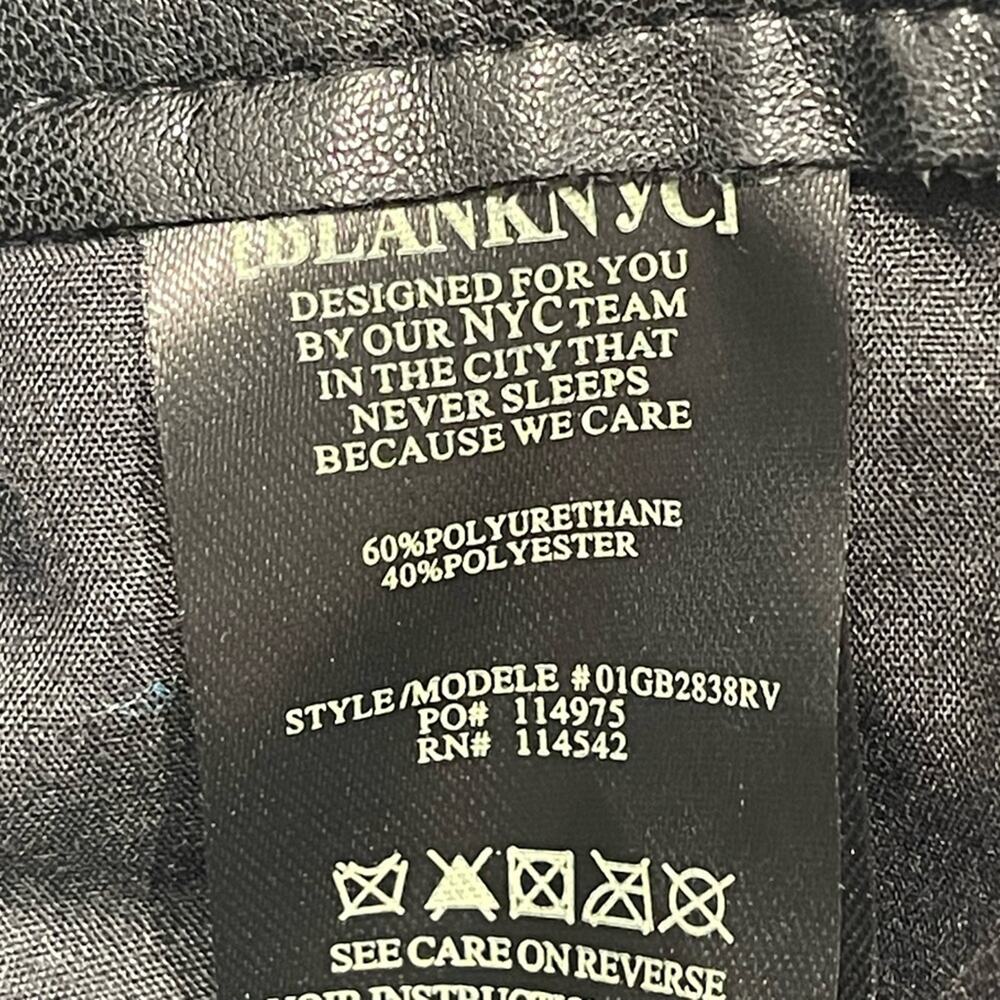 NWT! Blank NYC Off the Record Faux Leather Trouser Pants - Size 25 - Picture 13 of 13